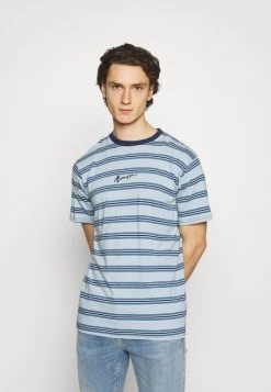 Mennace CLASSIC HORIZONTAL STRIPE UNISEX - Print T-shirt - Light Blue