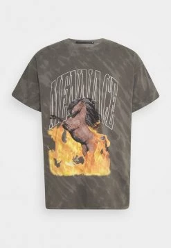 Mennace FLAMING STEED TIE DYE - Print T-shirt - Grey -Mennace Shop Online 10d04963a1d748af9b671dce03244e87