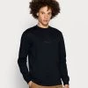 Mennace ESSENTIAL SIGNATURE TEE - Long Sleeved Top - Navy