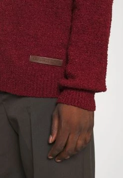 Mennace HENNESSEY BOUCLE KNIT - Jumper - Burgundy -Mennace Shop Online 1ff057600dd34154abadd4bfcdf5f997