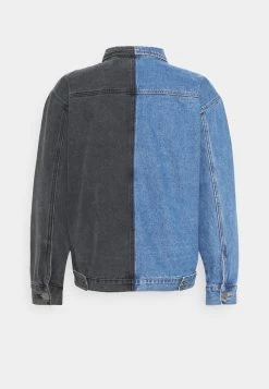 Mennace SPLICED TRUCKER JACKET - Denim Jacket - Blue -Mennace Shop Online 31775a97268d4882bd361afd46857672