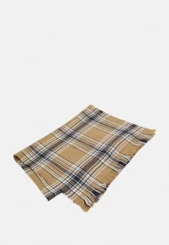 Mennace WOVEN LARGE CHECK SCARF - Scarf - Light Brown