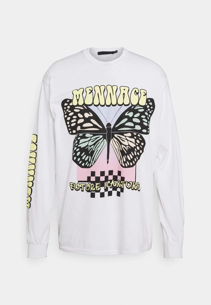 Mennace MESUNDAZE BUTTERFLY - Long Sleeved Top - White 9 Mennace MESUNDAZE BUTTERFLY - Long Sleeved Top - White - Image 7