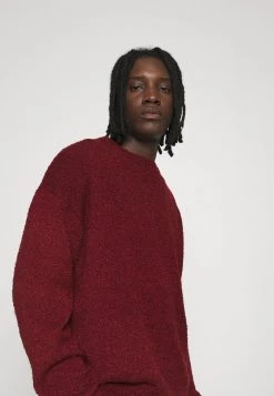Mennace HENNESSEY BOUCLE KNIT - Jumper - Burgundy -Mennace Shop Online 425275b585e74be29759bf72f7115520