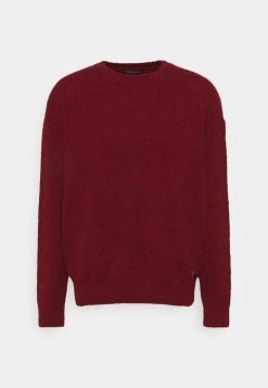 Mennace HENNESSEY BOUCLE KNIT - Jumper - Burgundy -Mennace Shop Online 4756ea9b74264988a7baf842922f8a03