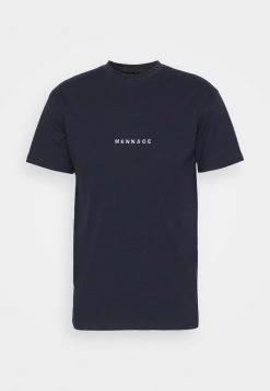 Mennace ESSENTIAL REGULAR UNISEX - Print T-shirt - Navy