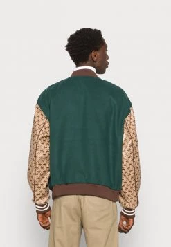 MENNACE MULTI BADGE MONOGRAM JACKET - Bomber Jacket - Green -Mennace Shop Online 59c277c714ef41f19bc038a02da0a31f