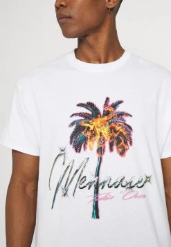 Mennace BURNING PALM REGULAR - Print T-shirt - White -Mennace Shop Online 5b0f848215374b85a17c99c548d97c2a