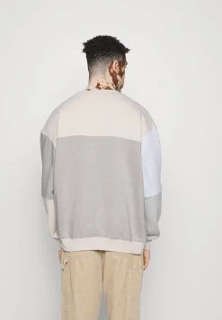 Mennace CUT AND SEW PATCHWORK - Sweatshirt - Stone -Mennace Shop Online 7122b2cffa1240f981e2496057b96e2d