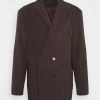 Mennace DOUBLE BREASTED SUIT JACKET - Blazer Jacket - Brown