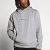 Mennace ESSENTIAL REGULAR OVERHEAD HOODY WITH SIGNATURE - Hoodie - Slate Grey