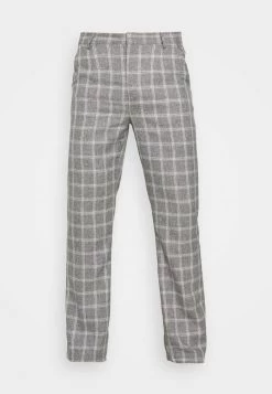 Mennace BREEZE STRAIGHT CHECK SUIT TROUSER - Trousers - Grey -Mennace Shop Online 801b35a595cf476e9082c4e48ae29bd4