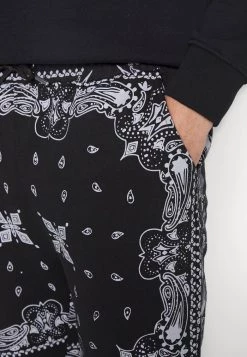 Mennace JOGGERS PAISLEY - Tracksuit Bottoms - Black -Mennace Shop Online 9dddb9a29ed947c890fad8f55e371791