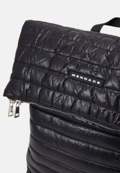 Mennace QUILTED FOLDOVER BACKPACK UNISEX - Rucksack - Black -Mennace Shop Online b11dec5a671040a7b0d9344665337523