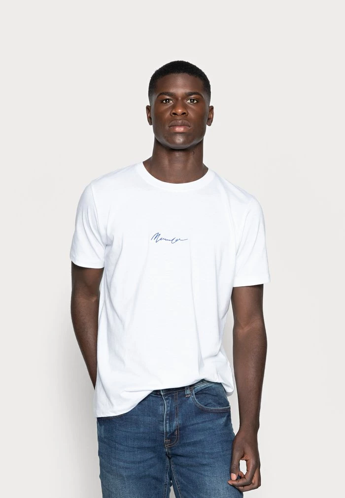 Mennace ESSENTIAL REGULAR RELAXED SIG TEE UNISEX - Basic T-shirt - White 3 Mennace ESSENTIAL REGULAR RELAXED SIG TEE UNISEX - Basic T-shirt - White