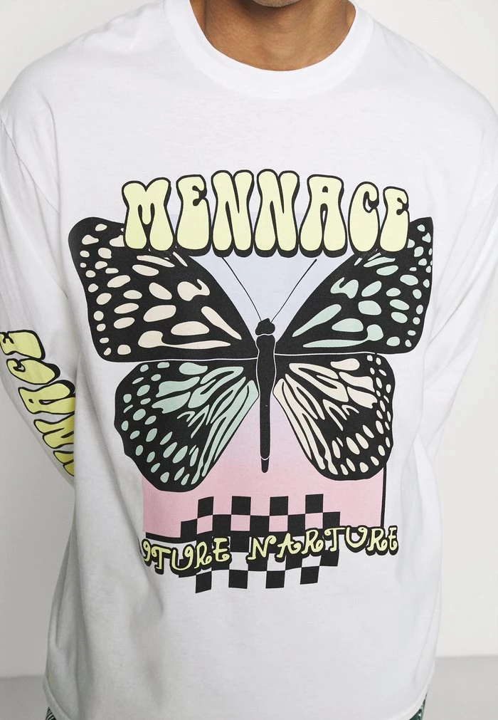 Mennace MESUNDAZE BUTTERFLY - Long Sleeved Top - White 8 Mennace MESUNDAZE BUTTERFLY - Long Sleeved Top - White - Image 6
