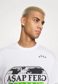 Mennace A$AP FERG WORLDWIDE - Print T-shirt - White -Mennace Shop Online be9fbfab98d14f229b57f70b4315ba47