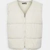 MENNACE ZIP UP QUILTED VEST UNISEX - Waistcoat - Light Grey -Mennace Shop Online d7872617c199461086803532d8113606