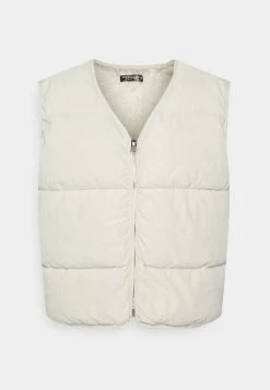 MENNACE ZIP UP QUILTED VEST UNISEX - Waistcoat - Light Grey