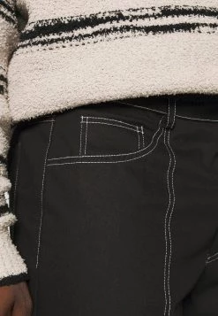 Mennace MIRROR CONTRAST STITCH TROUSER - Cargo Trousers - Black -Mennace Shop Online df10484b4ac743a38a30c8d6204f0f20