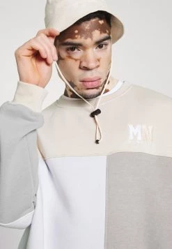 Mennace CUT AND SEW PATCHWORK - Sweatshirt - Stone -Mennace Shop Online e4b58476987348f0b0caa98a6901e6f8