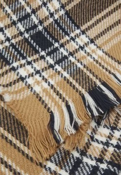 Mennace WOVEN LARGE CHECK SCARF - Scarf - Light Brown -Mennace Shop Online e653427653db4c5f9a7eaab741b7285a