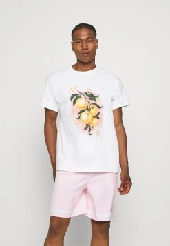 Mennace HAVANA ORANGES REGULAR - Print T-shirt - White