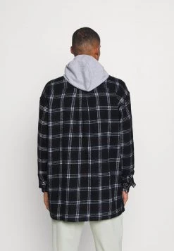Mennace HENNESSEY HOODED CHECK OVERSHIRT - Summer Jacket - Navy -Mennace Shop Online fbd7f14176844d15b0a0cc134fa87fd2